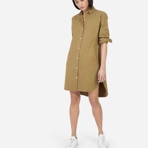 Everlane The Twill Casual Long Sleeve Shirt Dress